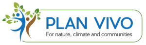 The Plan Vivo logo, with the tagline: For nature, climate and communities
